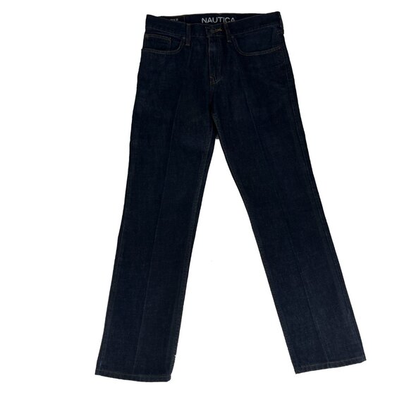 Nautica Straight Fit Dark Blue Jeans Mens 32 x 32 - Picture 1 of 4
